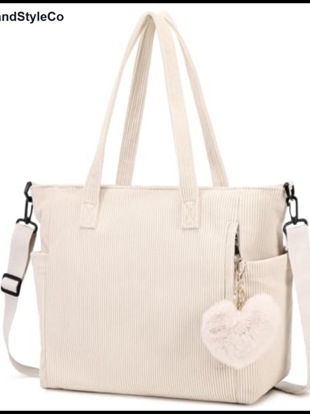 Corduroy Tote Bag Women Shoulder Hobo Handbag Crossbody Shopping Purses